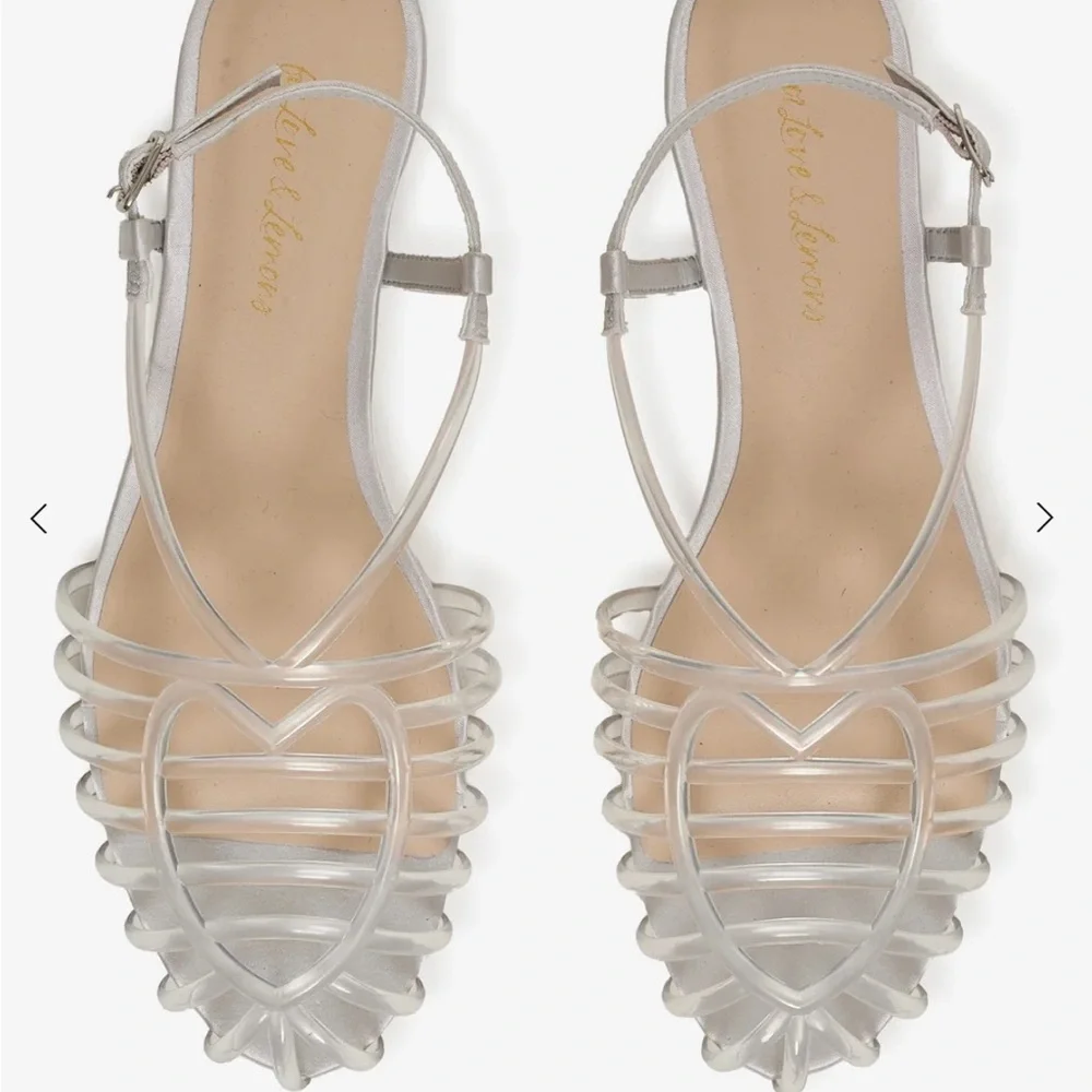 For Love And Lemons Clear Strappy Sandals - Picture 2 of 6
